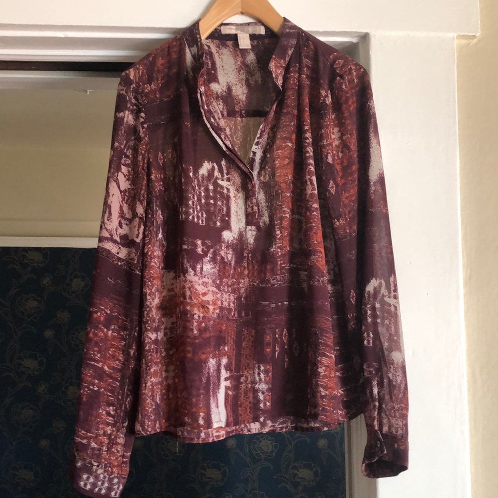 Forever 21 marble tie-dye blouse. S